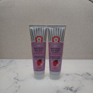 2 First Aid Beauty FAB KP Bump Eraser Body Scrub 10% AHA 1oz Fresh Strawberry
